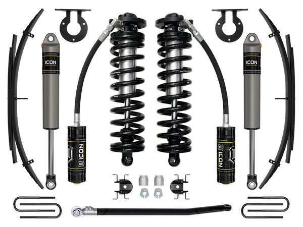 ICON 11-16 Ford F250/F350 2.5-3" Lift Stage 2 Coilover System W/ Leaf Springs