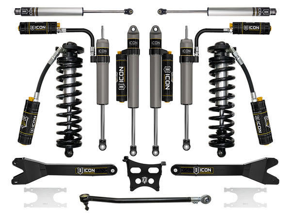 ICON 2023-2025 Ford F-250/F-350 Super Duty 4WD 2.5-3" Lift Stage 5 Coilover Conversion System With Radius Arms