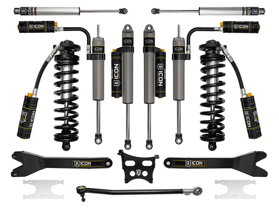 ICON 2023-2025 Ford F-250/F-350 Super Duty 4WD 2.5-3" Lift Stage 5 Coilover Conversion System With Radius Arms