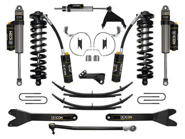 ICON 2023-2025 Ford F-250/F-350 Super Duty 4WD 4-5.5" Lift Stage 5 Coilover Conversion System W/ Radius Arms & Expansion Packs