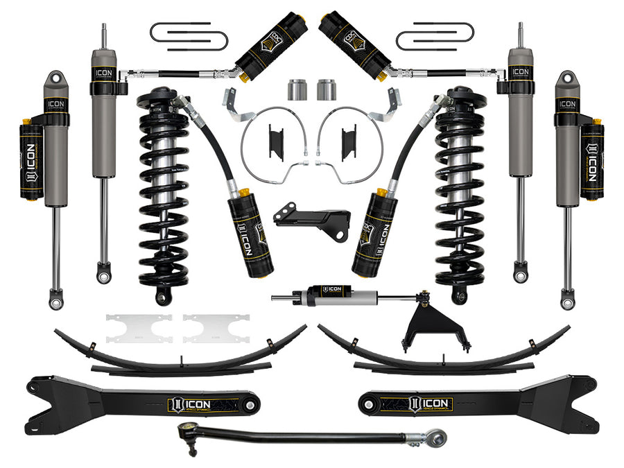 ICON 2023-2025 Ford F-250/F-350 Super Duty 4WD 4-5.5" Lift Stage 7 Coilover Conversion System W/ Radius Arms & Expansion Packs