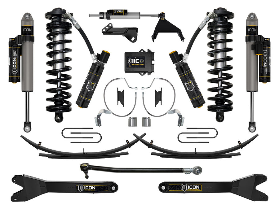 ICON 2023-2025 Ford F-250/F-350 Super Duty 4WD 4-5.5" Lift Stage 8 Coilover Conversion System W/ Radius Arms & Expansion Packs