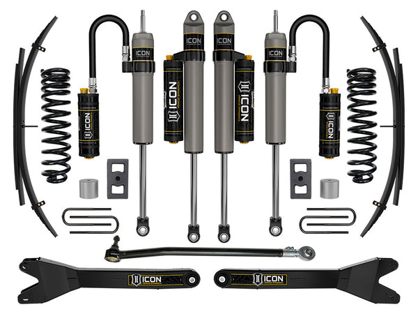 ICON 2023-2025 Ford F-250/F-350 Super Duty 4WD Gas 2.5" Lift Stage 4 Suspension System W/ Radius Arms And Expansion Packs