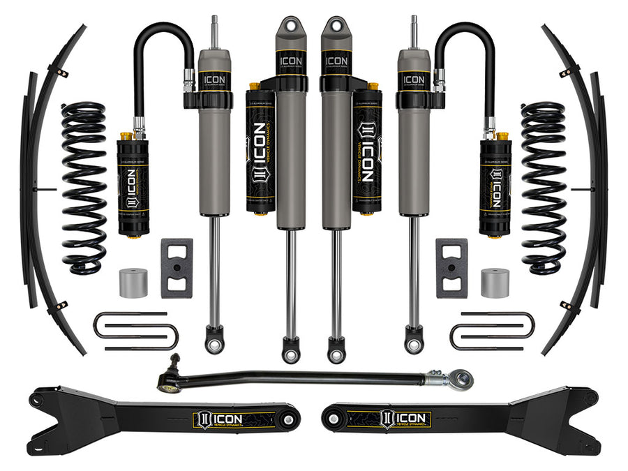 ICON 2023-2025 Ford F-250/F-350 Super Duty 4WD Gas 2.5" Lift Stage 4 Suspension System W/ Radius Arms And Expansion Packs