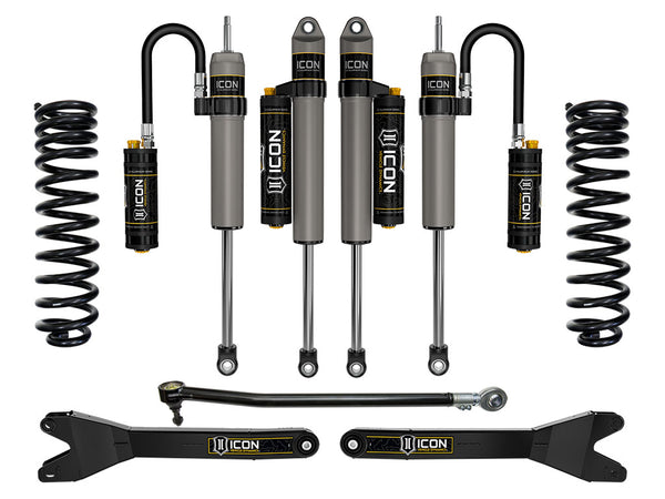 ICON 2023-2025 Ford F-250/F-350 Super Duty 4WD Gas 2.5" Lift Stage 4 Suspension System W/ Radius Arms