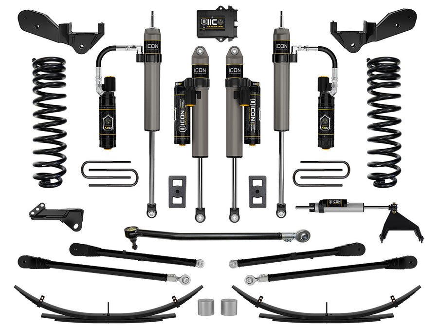 ICON 2023-2025 Ford F-250/F-350 Super Duty 4WD Gas 2.5" Lift Stage 6 Suspension System W/ 4-Link And Expansion Packs