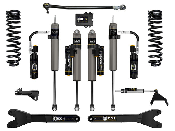 ICON 2023-2025 Ford F-250/F-350 Super Duty 4WD Gas 2.5" Lift Stage 6 Suspension System W/ Radius Arms
