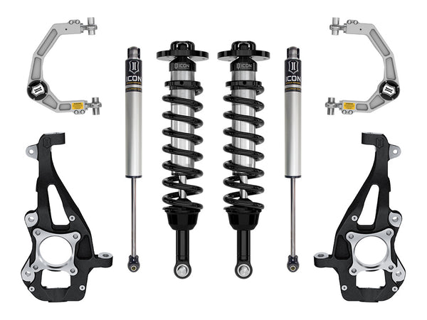 ICON 2021-2024 Ford F-150 4WD 3.5-4.5" Lift Stage 1 Suspension System Billet