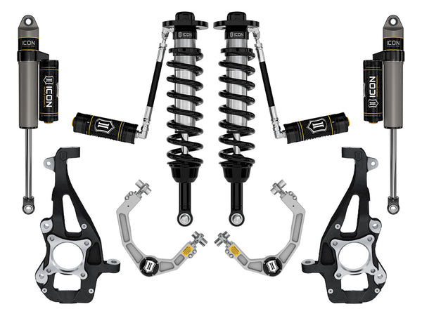 ICON 2021-2024 Ford F-150 4WD 3.5-4.5" Lift Stage 3 Suspension System Billet