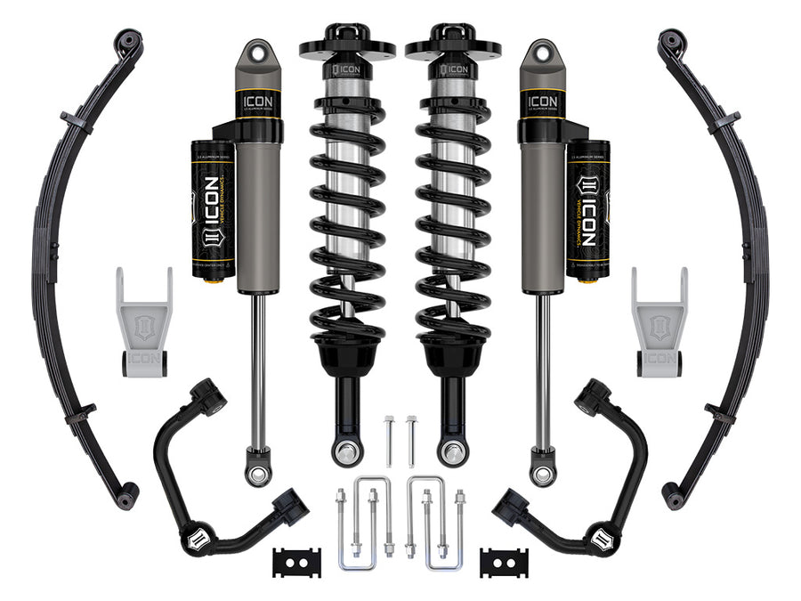 ICON 2021-2024 Ford F-150 Tremor 2.5-3" Lift Stage 2 Suspension System Tubular W/ Leaf Packs