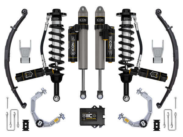 ICON 2021-2024 Ford F-150 Tremor 2.5-3" Lift Stage 5 Suspension System Billet W/ Leaf Packs