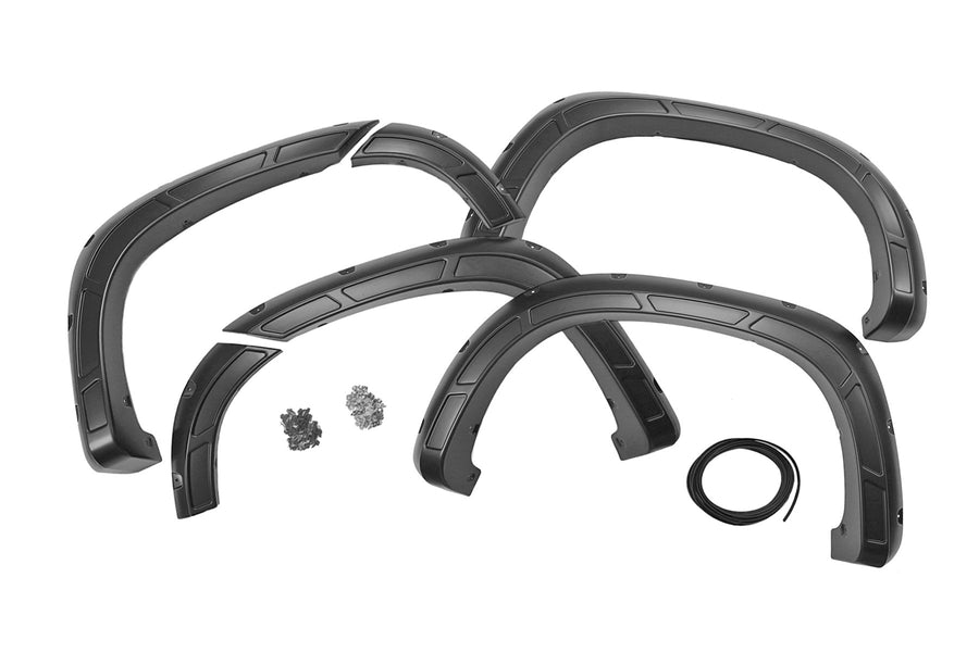 Rough Country - Fender Flares - Defender - G1K Deep Ocean Blue - Chevy Silverado 1500 2WD/4WD (19-25)
