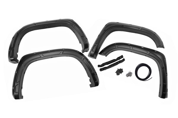 Rough Country - Fender Flares - Defender - 202 Black Onyx - Toyota Tundra 2WD/4WD (2014-2021)