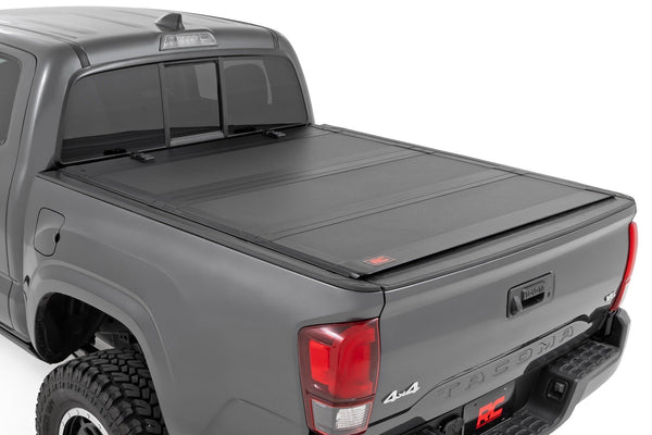 Rough Country - Hard Tri-Fold Flip Up Bed Cover - 5' Bed - Toyota Tacoma 2WD/4WD (2016-2023)