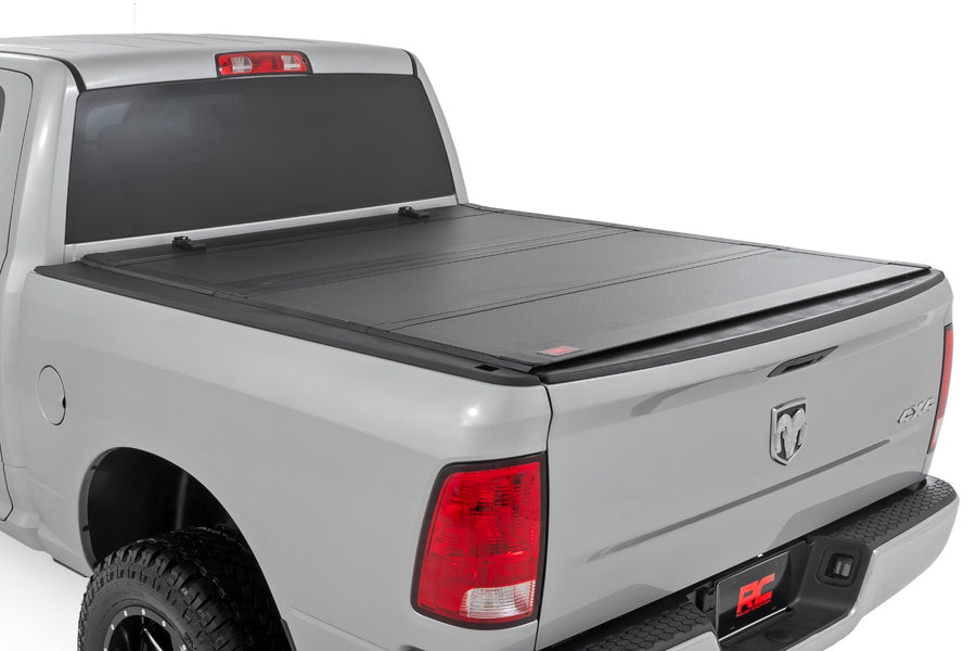 Rough Country - Hard Tri-Fold Flip Up Bed Cover - 5'7 In. Bed - Ram 1500 2WD/4WD (2010-2018 & Classic)