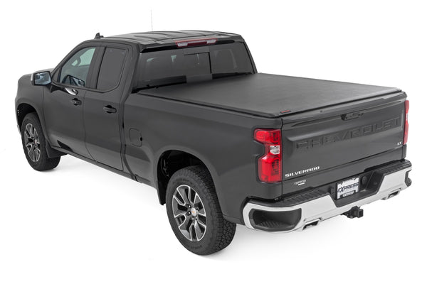 Rough Country - Soft Roll Up Bed Cover - 6'7 In. Bed - Chevy/GMC Sierra/Silverado 1500 (19-25)