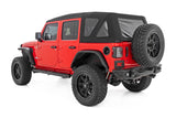 Rough Country - Oval Nerf Steps - 4 Door - Black - Jeep Wrangler Unlimited 4WD (2018-2025)