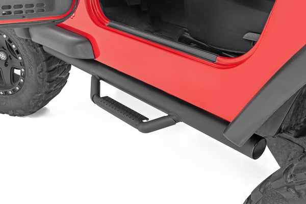 Rough Country - Nerf Steps - Full Length - Jeep Wrangler TJ 4WD (1997-2006)
