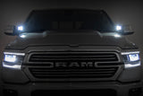 Rough Country - LED Light Kit - Ditch Mount - 2 In. Black Pair - White DRL - Ram 1500 (19-25)