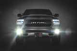 Rough Country - LED Fog Light Kit - 3.5 Inch Round Black Series - Amber DRL - Ram 1500 (2019-2024) - 30005