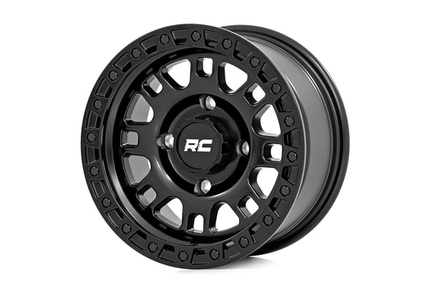 Rough Country - Rough Country 82 Series Wheel/One-Piece/Semi Gloss Black/14x7/4x137/+10mm