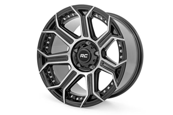 Rough Country - Rough Country 89 Series Wheel/One-Piece/Black Machined Gun Metal/17x9/6x5.5/-12mm