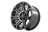 Rough Country - Rough Country 89 Series Wheel/One-Piece/Black Machined Gun Metal/17x9/6x5.5/-12mm