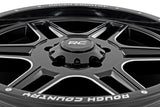 Rough Country - Rough Country 92 Series Wheel/Machined One-Piece/Gloss Black/18x9/5x5/+0mm