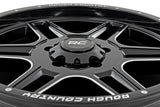 Rough Country - Rough Country 92 Series Wheel/Machined One-Piece/Gloss Black/18x9/5x5.5/+0mm