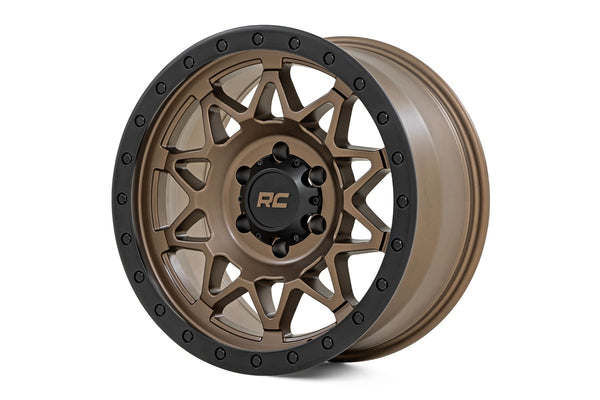 Rough Country - Rough Country 78 Series Wheel/Simulated Beadlock/Bronze/Black/17x8.5/5x5/+0mm
