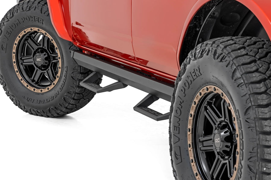Rough Country - SRL2 Adjustable Aluminum Step - 4-Door - Ford Bronco 4WD (2021-2025)