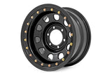 Rough Country - Steel Simulated Bead Lock Wheel/Black/17x9/5x5/3.30 Bore/-12
