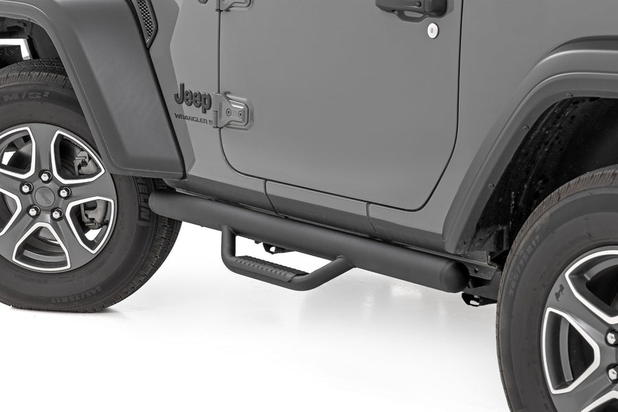 Rough Country - Nerf Steps - Full Length - 2 Door - Jeep Wrangler JL 4WD (2018-2025)