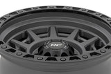 Rough Country - Rough Country 85 Series Wheel/Simulated Beadlock/Gunmetal Gray/Black/17x9/6x5.5 -+25mm