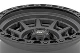 Rough Country - Rough Country 85 Series Wheel/Simulated Beadlock/Gunmetal Gray/Black/17x9/8x6.5/+0