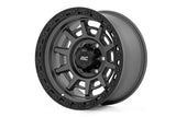 Rough Country - Rough Country 85 Series Wheel/Simulated Beadlock/Gunmetal Gray/Black/17x9/6x5.5/-18mm