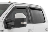 Rough Country - Side Window Deflectors - Tape On Rain Guard - Ford F-150 (17-24) F-250 (15-24)