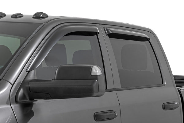 Rough Country - Side Window Deflectors - Tape On Rain Guard - Ram 1500 (09-18) 2500 (10-24)