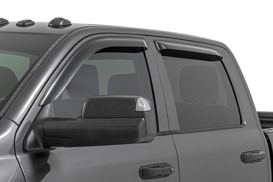 Rough Country - Side Window Deflectors - Tape On Rain Guard - Ram 1500 (09-18) 2500 (10-24)