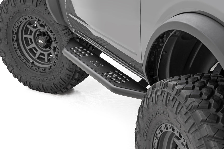 Rough Country - OV2 Running Boards - Side Step Bars - 2-Door - Ford Bronco (2 Door) (21-25)