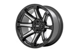 Rough Country - Rough Country 81 Series Wheel/One-Piece/Semi Gloss Black W/machined Spokes/20x9/5x5.5/0mm