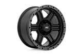 Rough Country - Rough Country 79 Series Wheel/One-Piece/Semi Gloss Black W/Gunmetal Ring/17x8.5/6x5.5/0mm