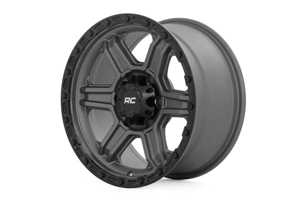 Rough Country - Rough Country 79 Series Wheel/One-Piece/Gunmetal Gray W/Black Ring/17x8.5/6x5.5/0mm