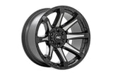 Rough Country - Rough Country 81 Series Wheel/One-Piece/Semi Gloss Black W/machined Spokes/20x9/5x5.5/0mm