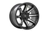 Rough Country - Rough Country 81 Series Wheel/One-Piece/Semi Gloss Black W/machined Spokes/20x9/8x180/0mm