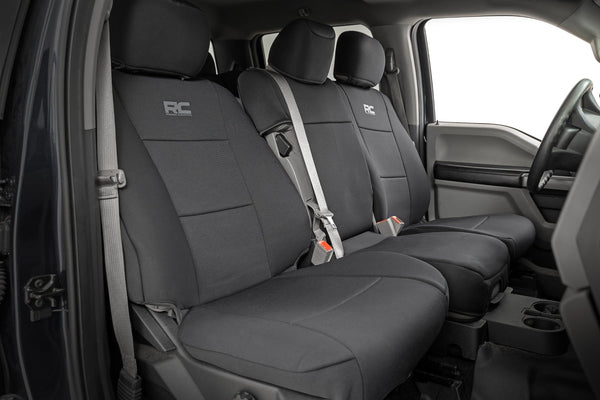 Rough Country - Seat Covers - FR Bench - Ford F-150 (15-25)/F-250 Super Duty (17-25)/F-350 Super Duty (17-25)