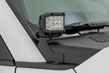 Rough Country - LED Light Kit - Ditch Mount - 2 In. Black Pair - Amber DRL - Toyota Land Cruiser (24-25)