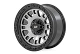 Rough Country - 82 Series Wheel - One-Piece - Machined Semi Gloss Black - 17x9 / 5x5 / -12mm - 82170918M
