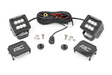 Rough Country - LED Light Kit - Ditch Mount - 2 In. Black Pair - Flood Pattern - Ford Bronco (21-25)