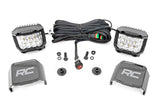 Rough Country - LED Light Kit - Ditch Mount - 2 In. Chrome Pair - Wide - Ford Bronco 4WD (21-25)